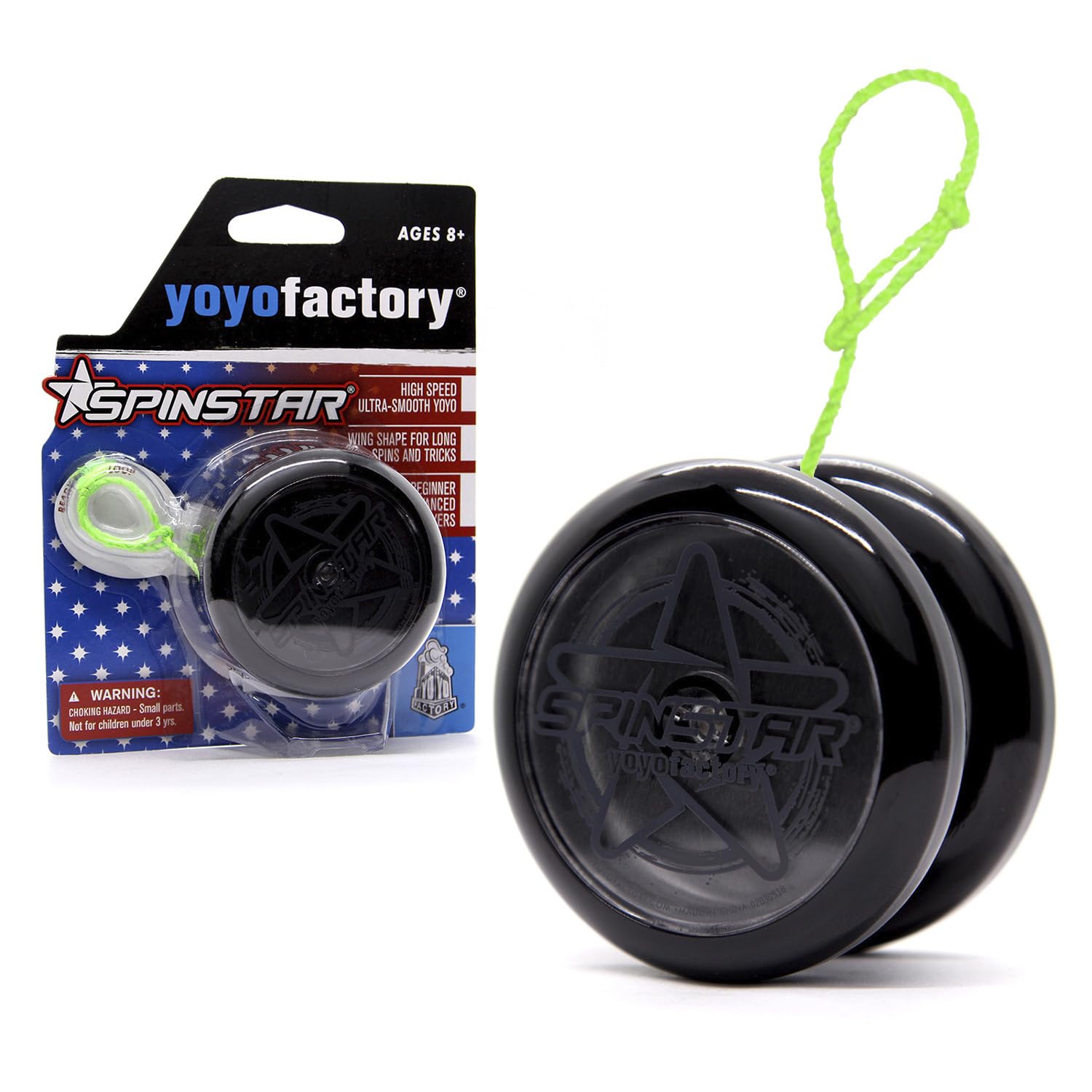 YoYoFactory SPINSTAR Yo-Yo - Black (Starter yoyo, high Speed